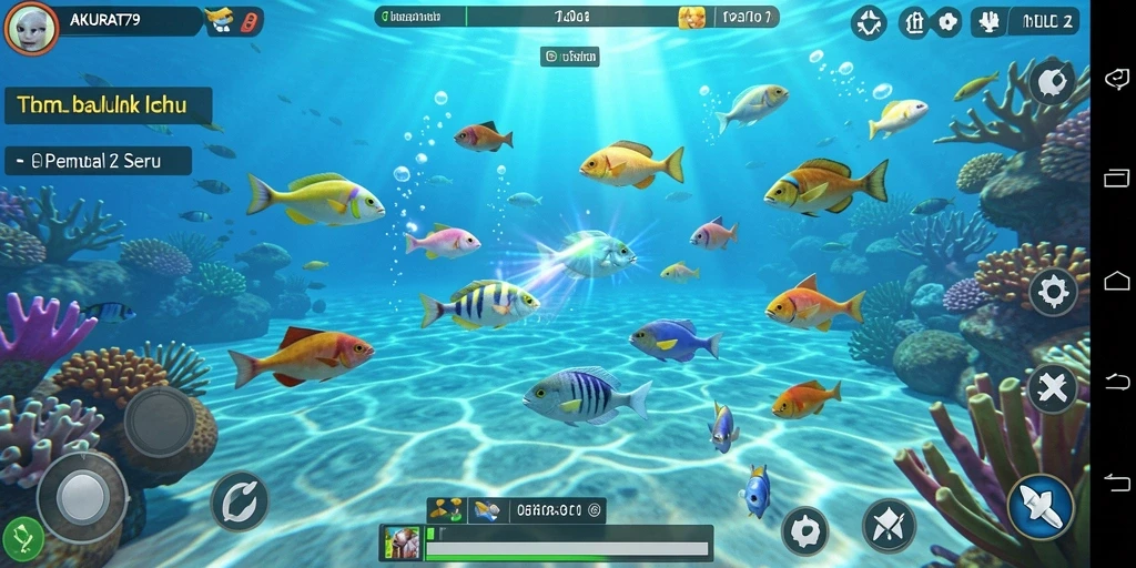 Tampilan gameplay menarik dari AKURAT79 yang penuh aksi menangkap ikan.