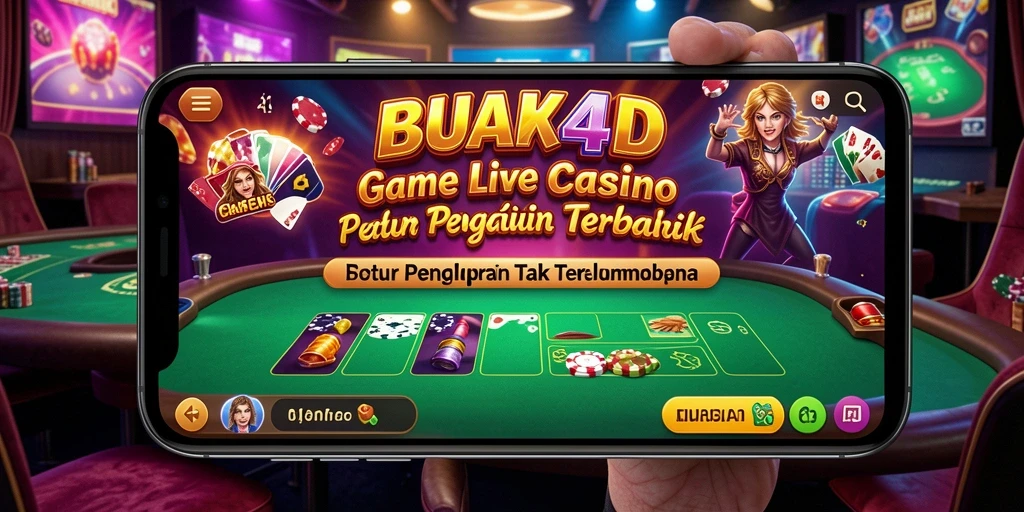 Tampilan menarik dari gameplay Live Casino BUAH4D yang interaktif.