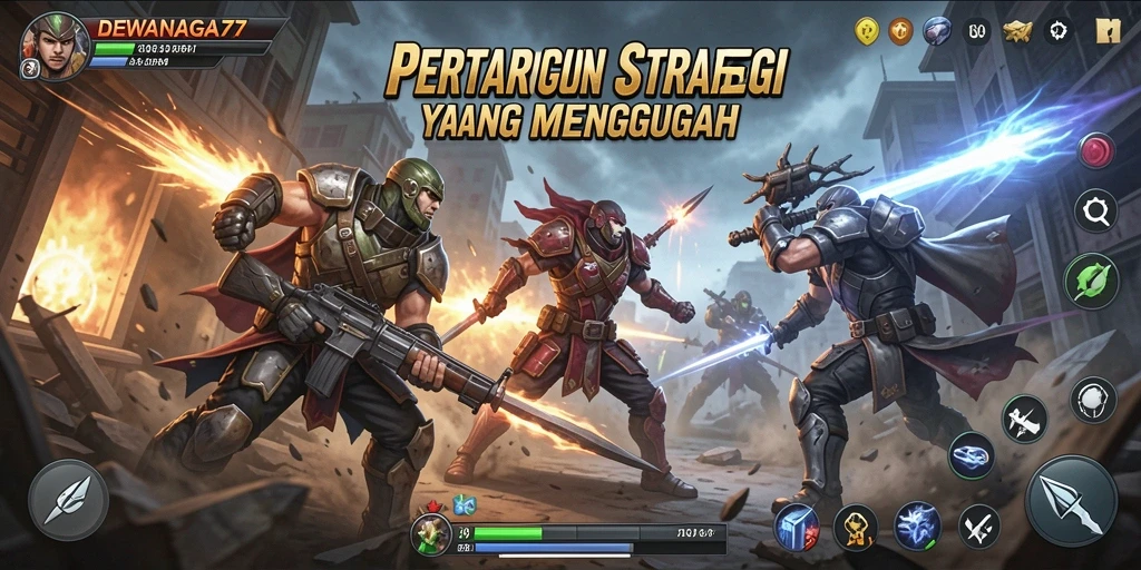 Tampilan gameplay DEWANAGA77 yang penuh strategi