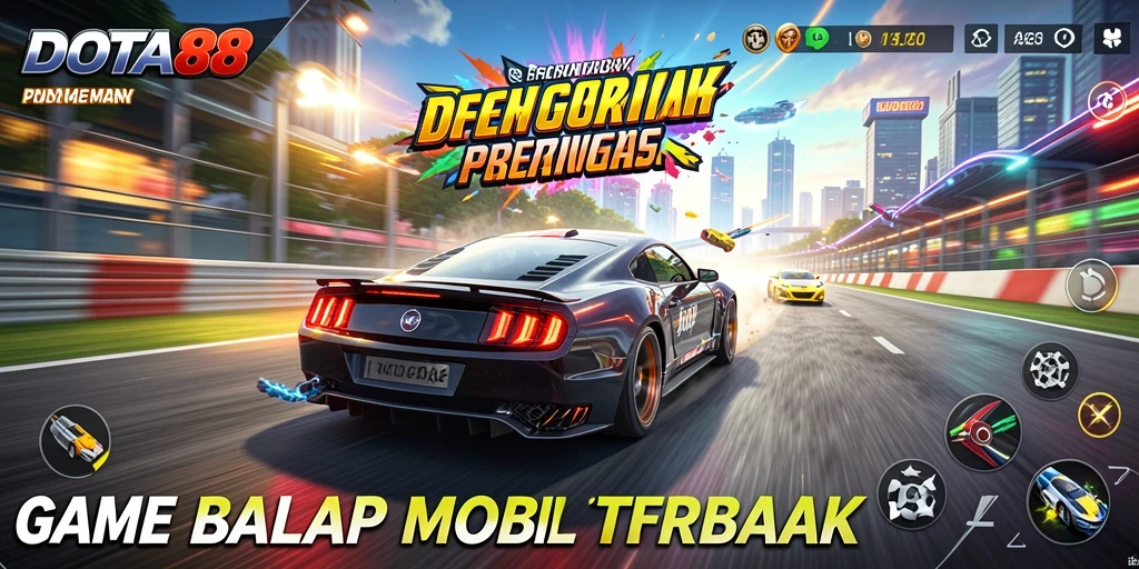 Tampilan gameplay balap mobil DOTA88 yang memukau.