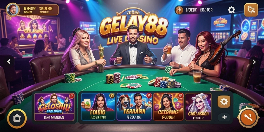 Tampilan gameplay Live Casino GELAY88 yang menegangkan dan menarik.