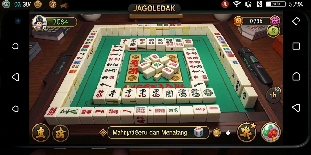 Tampilan gameplay seru dengan banyak tantangan Mahjong.