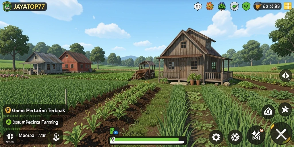 Screenshot utama JAYATOP77 menampilkan gameplay seru bertani.