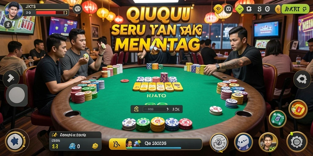 Tampilan gameplay QiuQiu yang seru dan menantang di JKT8.