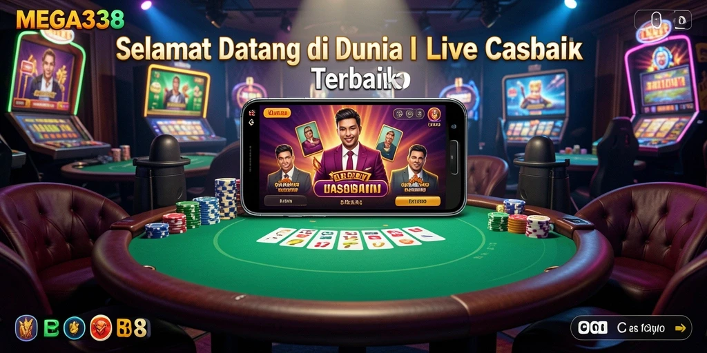 Tampilan gameplay Live Casino yang mendebarkan dan interaktif.