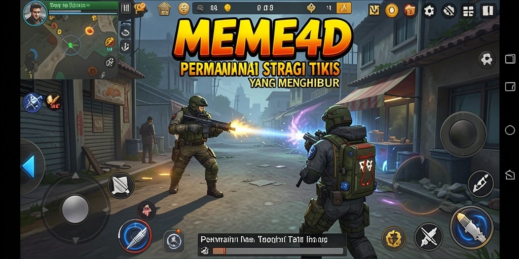 Tangkapan layar dari gameplay seru MEME4D yang menampilkan strategi.
