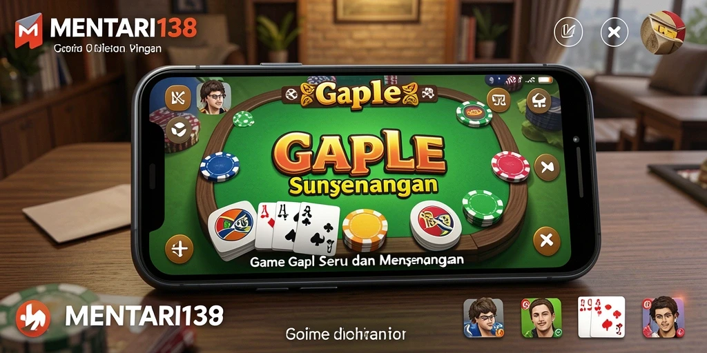 Tampilan gameplay Gaple yang seru di MENTARI138.