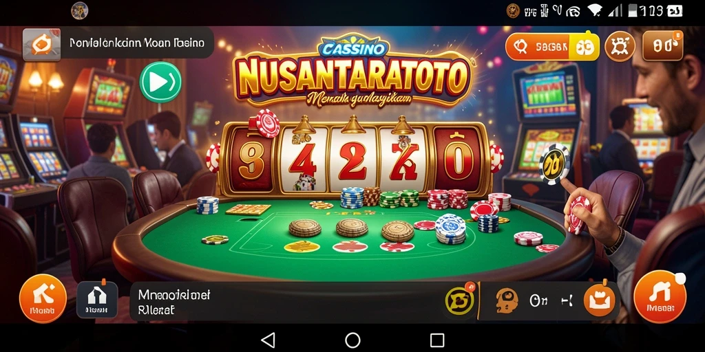 Tampilan gameplay NUSANTARATOTO yang menampilkan serunya bermain kasino.