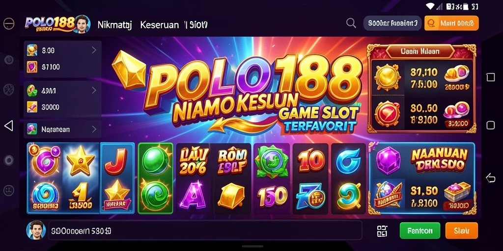 Tampilan mendebarkan dari gameplay Slot POLO188.