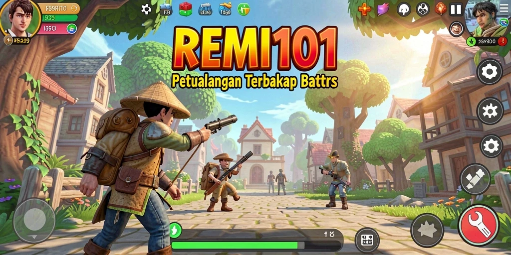 Tangkapan layar gameplay REMI101 yang menunjukkan aksi petualangan Open World.