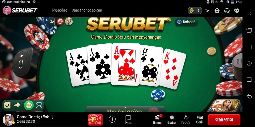 Tampilan seru gameplay Domino di SERUBET.