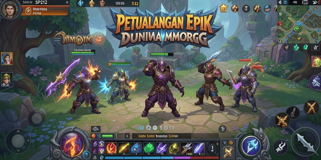 Tampilan gameplay SP212 yang epik dan imersif dalam dunia MMORPG.