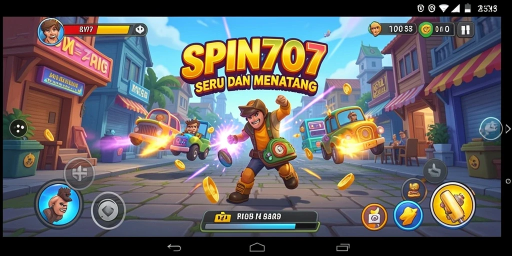 Tampilan gameplay SPIN707 yang penuh warna dan seru.