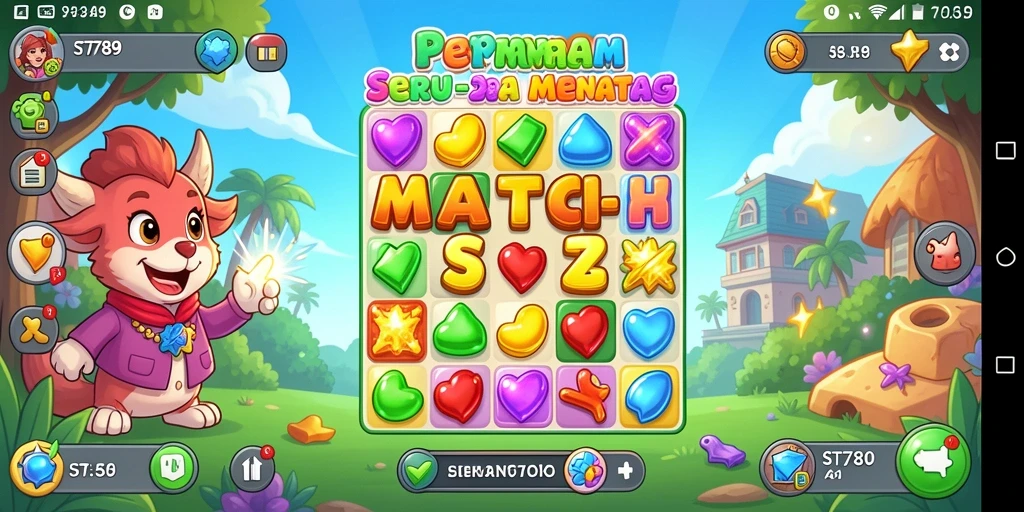Tampilan gameplay ST789 yang penuh warna dan menantang.
