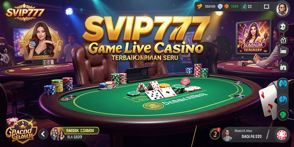 Tampilan menarik game Live Casino dengan dealer profesional.