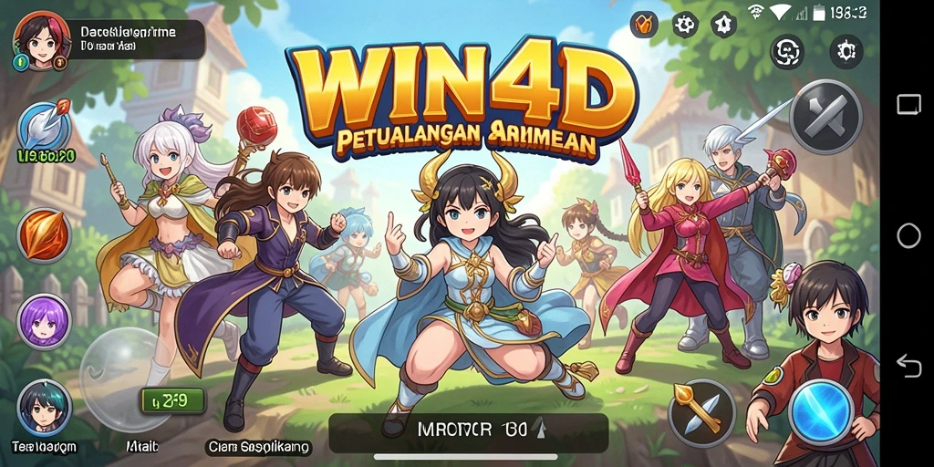Tangkapan layar menampilkan aksi seru dalam game Anime.