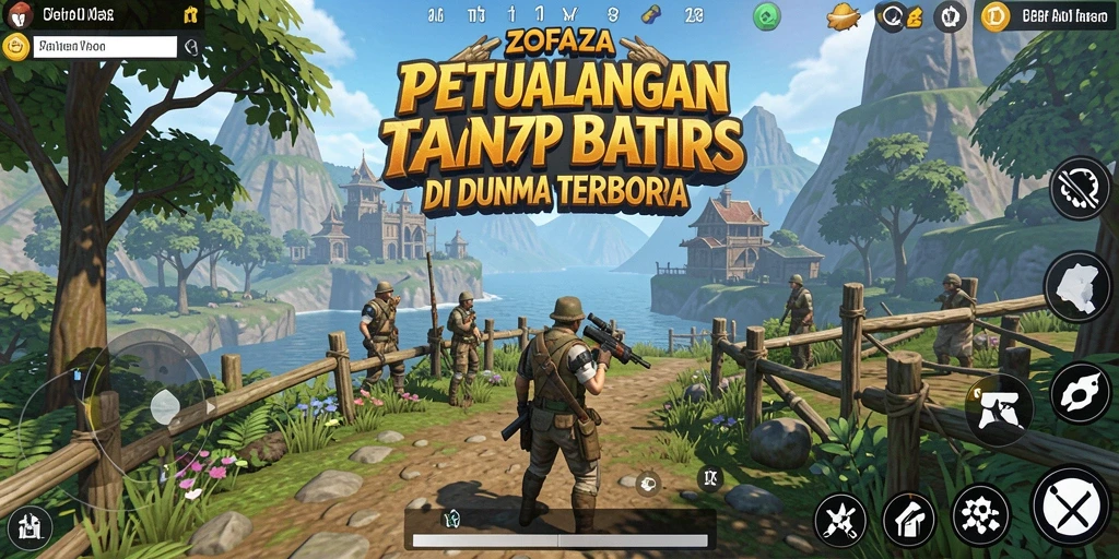 Gameplay ZOFAZA yang memukau dalam dunia terbuka.